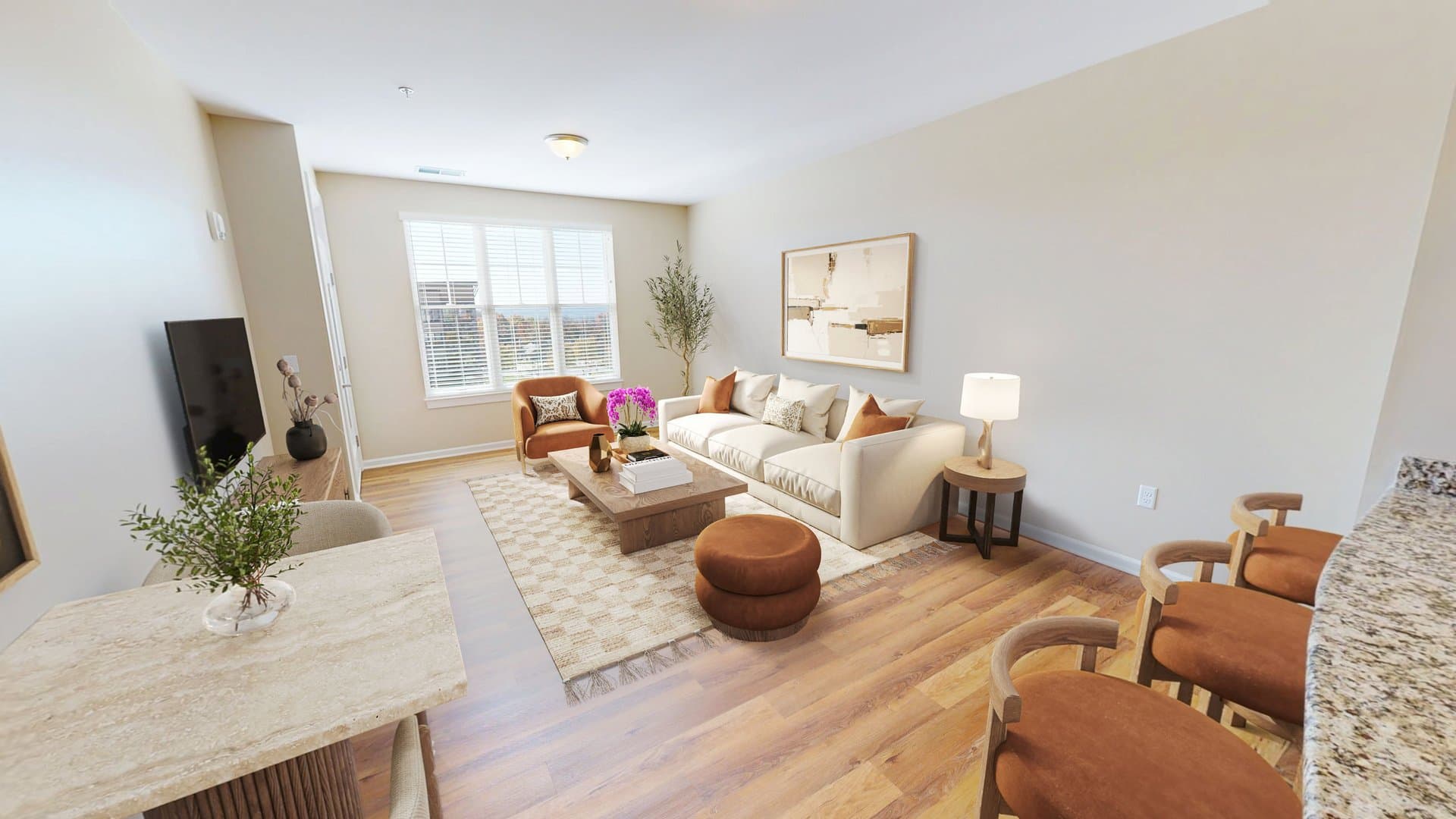 After staged room - Matterport virtual staging - residential property modern style