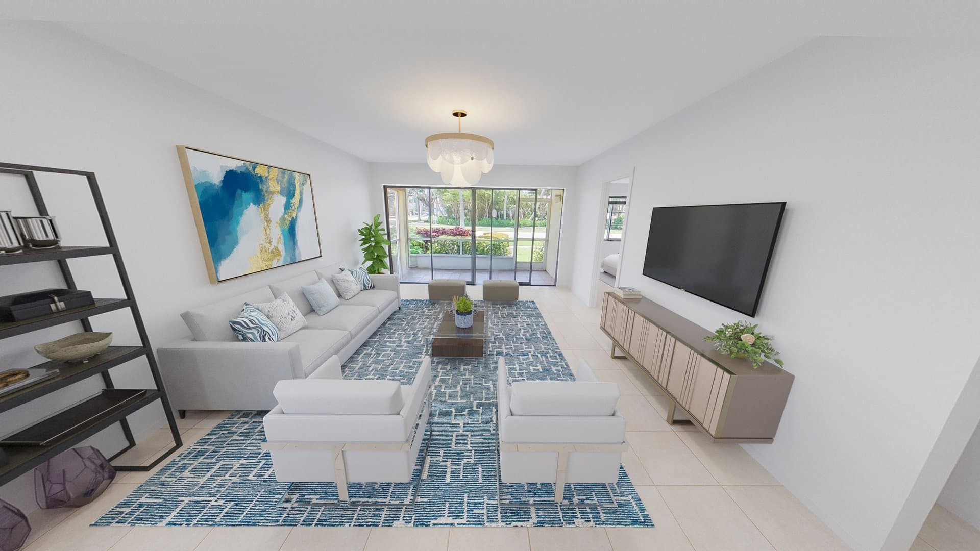 After staged room - Real estate virtual staging Matterport - complete digital renovation